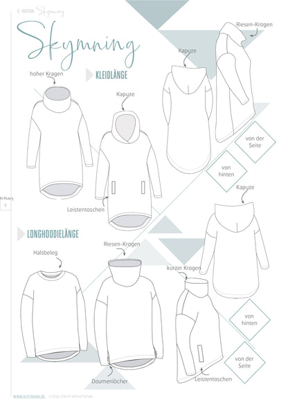 Skymning - Oversized Hoodiekleid & Longpulli