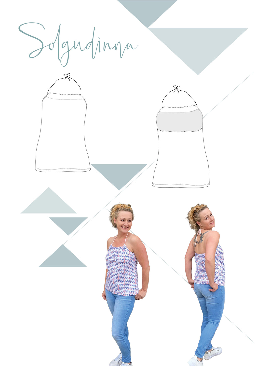 Solgudinna -  Neckholder Sommertop Gr. 30-50