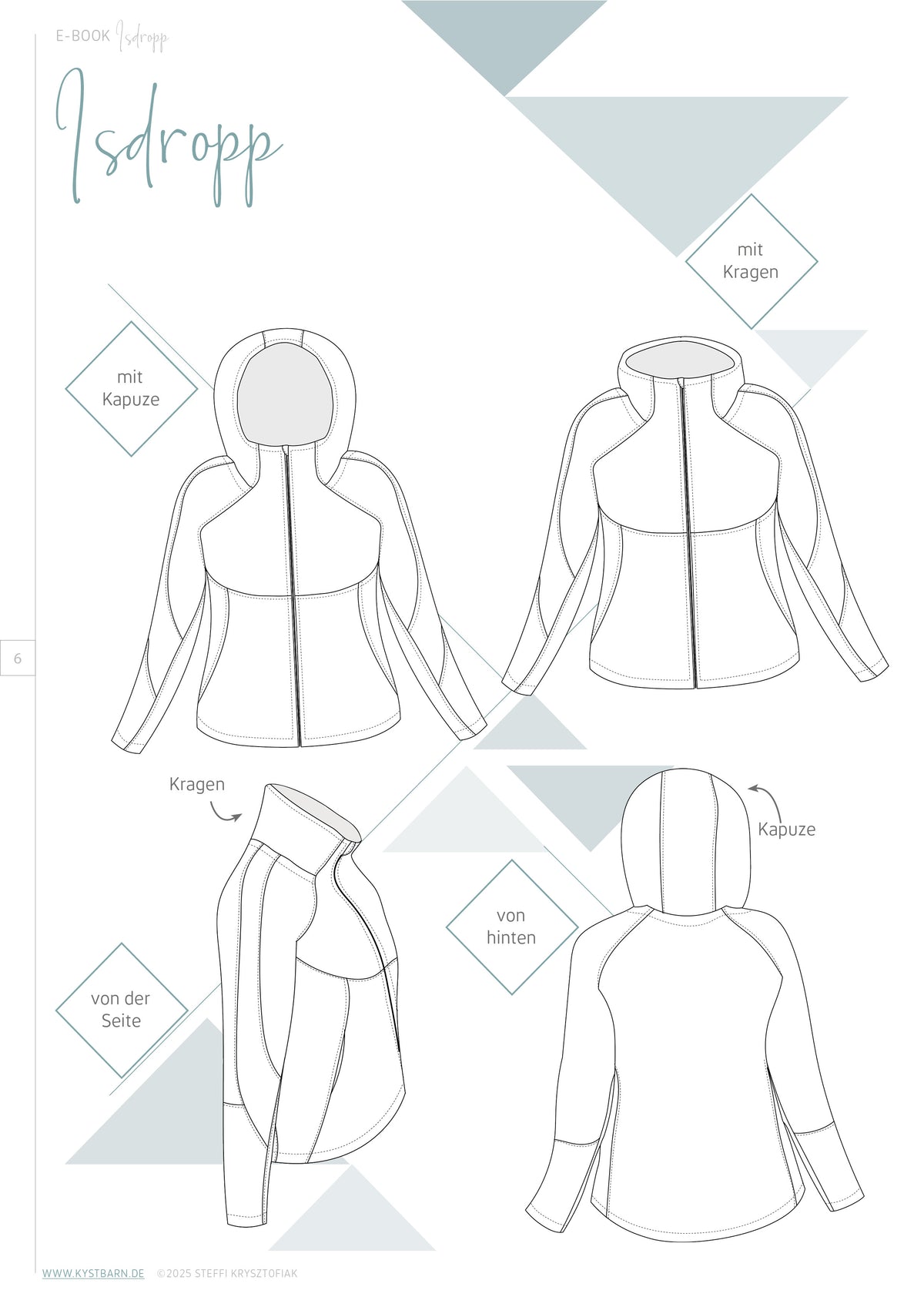 Isdropp - Raglanjacke Gr. 30 - 50