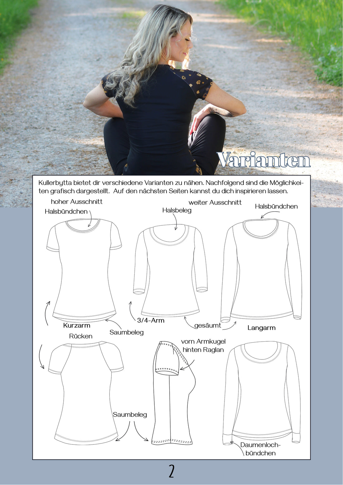 Kullerbytta - Basic Shirt mit besonderer Ärmellösung Gr. 30-50