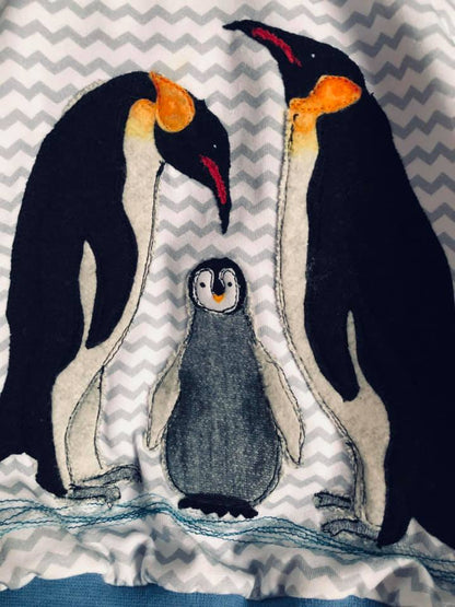 Applikationsvorlage Pinguin Familie (Mama, Papa, Kind)