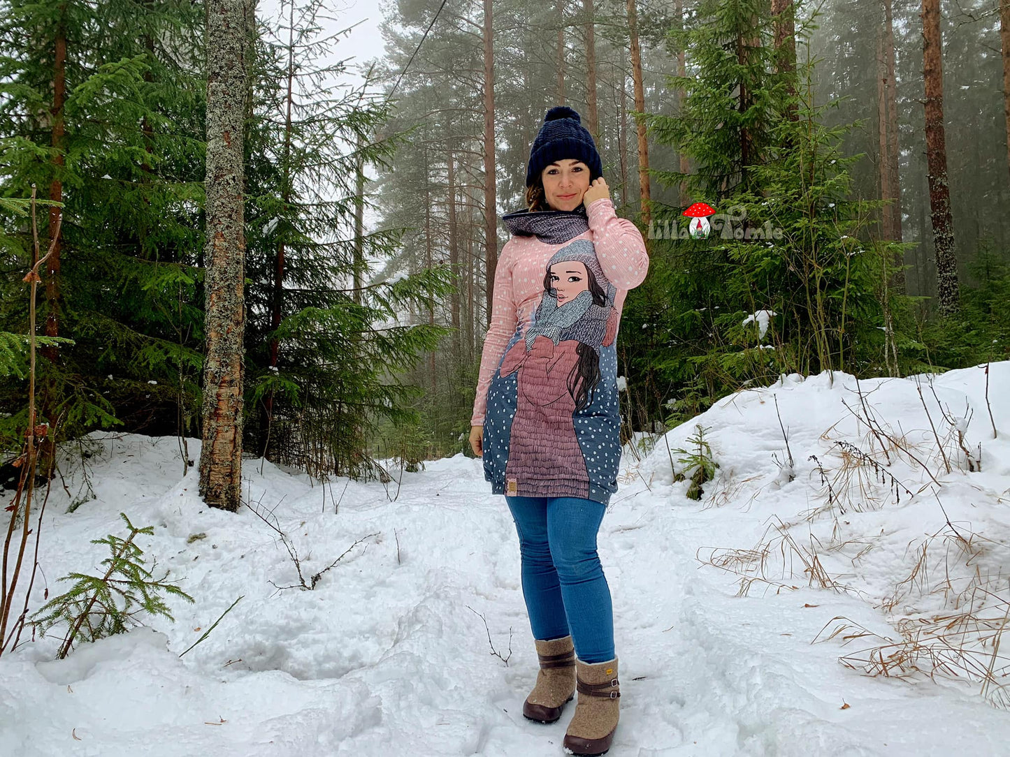 Vinterglädjen - Hoodiekleid, Hoodie, Rock Gr. 30-44