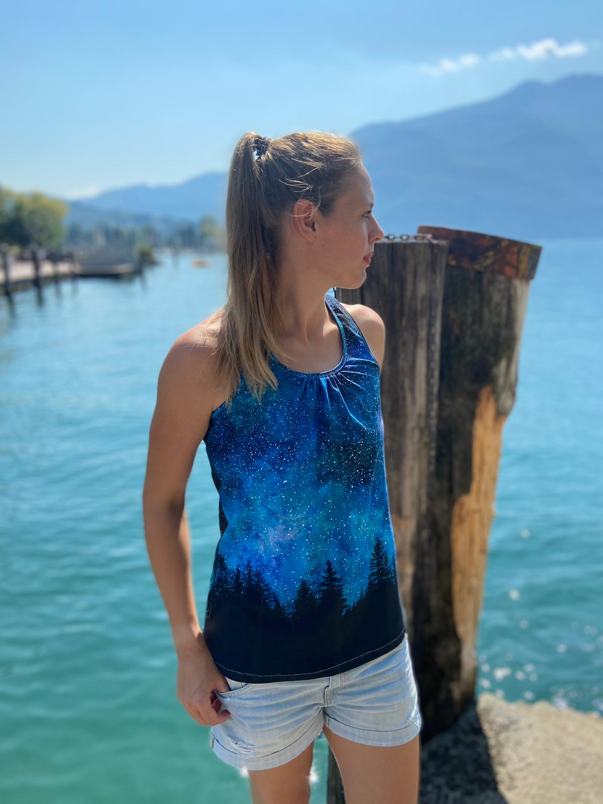 Stjärnfall - Top, Ballonkleid, Kleid mit Racerback Gr. 30-48