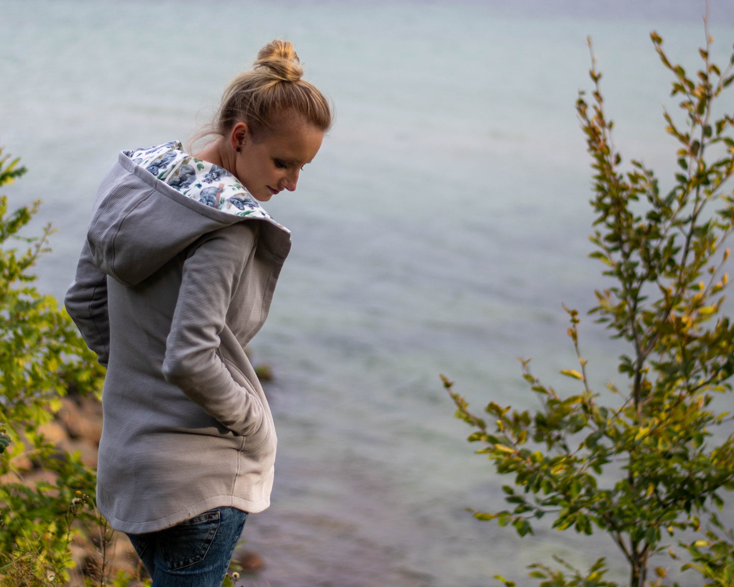 Fjäril - Hoodiejacke, Sweatjacke, Cardigan Gr. 30-48