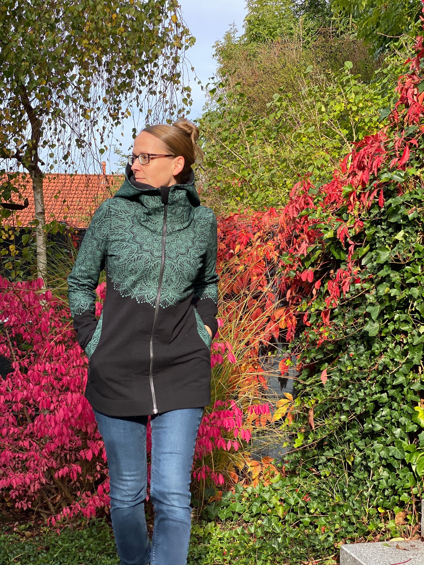 Fjäril - Hoodiejacke, Sweatjacke, Cardigan Gr. 30-48