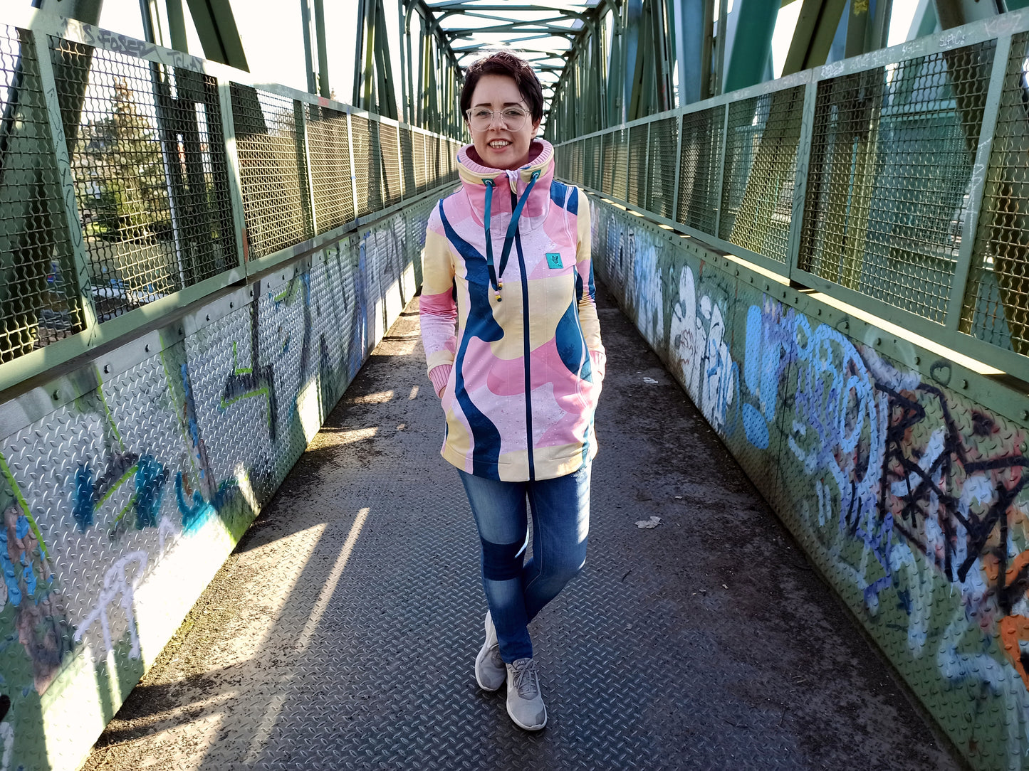 Fjäril - Hoodiejacke, Sweatjacke, Cardigan Gr. 30-48