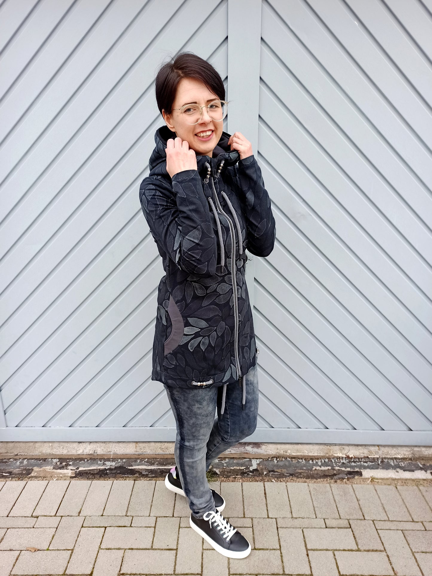 Fjäril - Hoodiejacke, Sweatjacke, Cardigan Gr. 30-48
