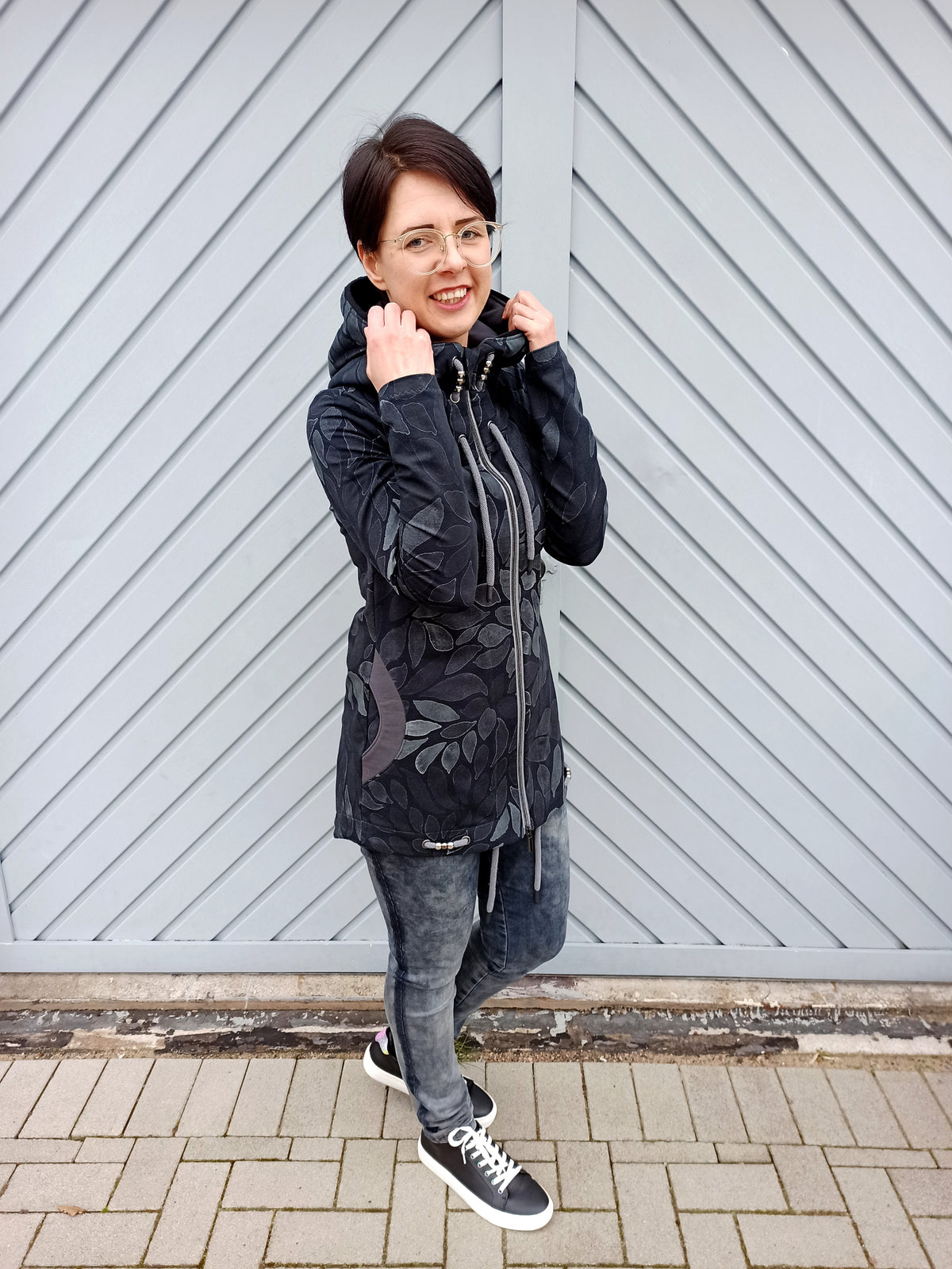 Fjäril - Hoodiejacke, Sweatjacke, Cardigan Gr. 30-48