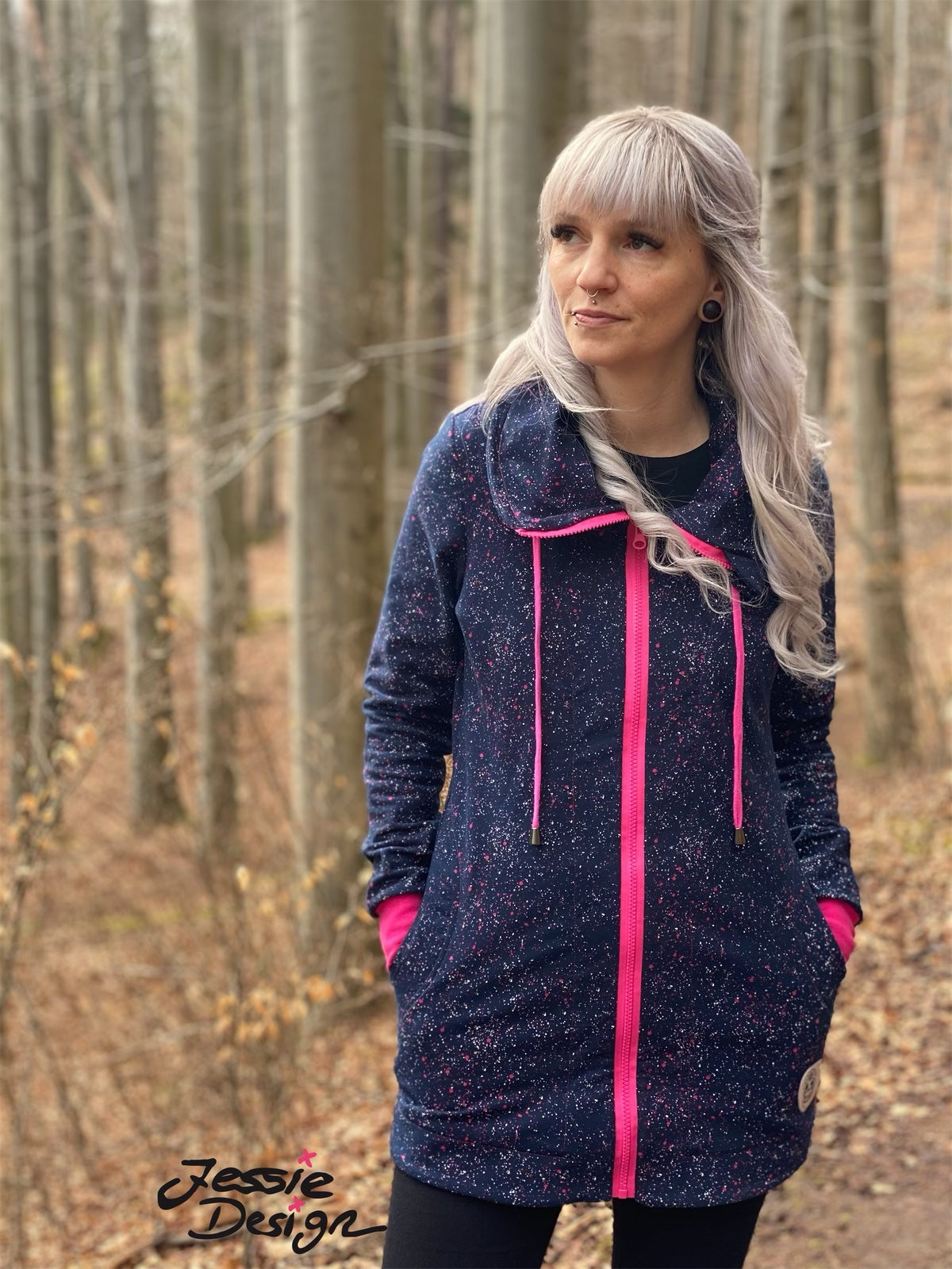 Fjäril - Hoodiejacke, Sweatjacke, Cardigan Gr. 30-48