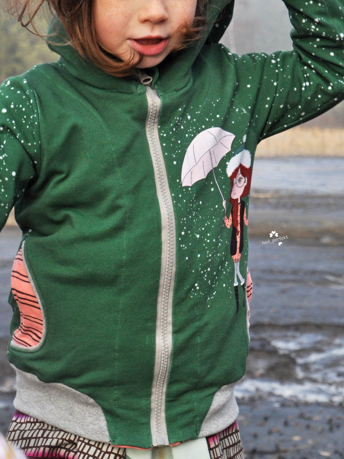 lilla Frostknöl - Kinder Sweatjacke Gr. 74-164