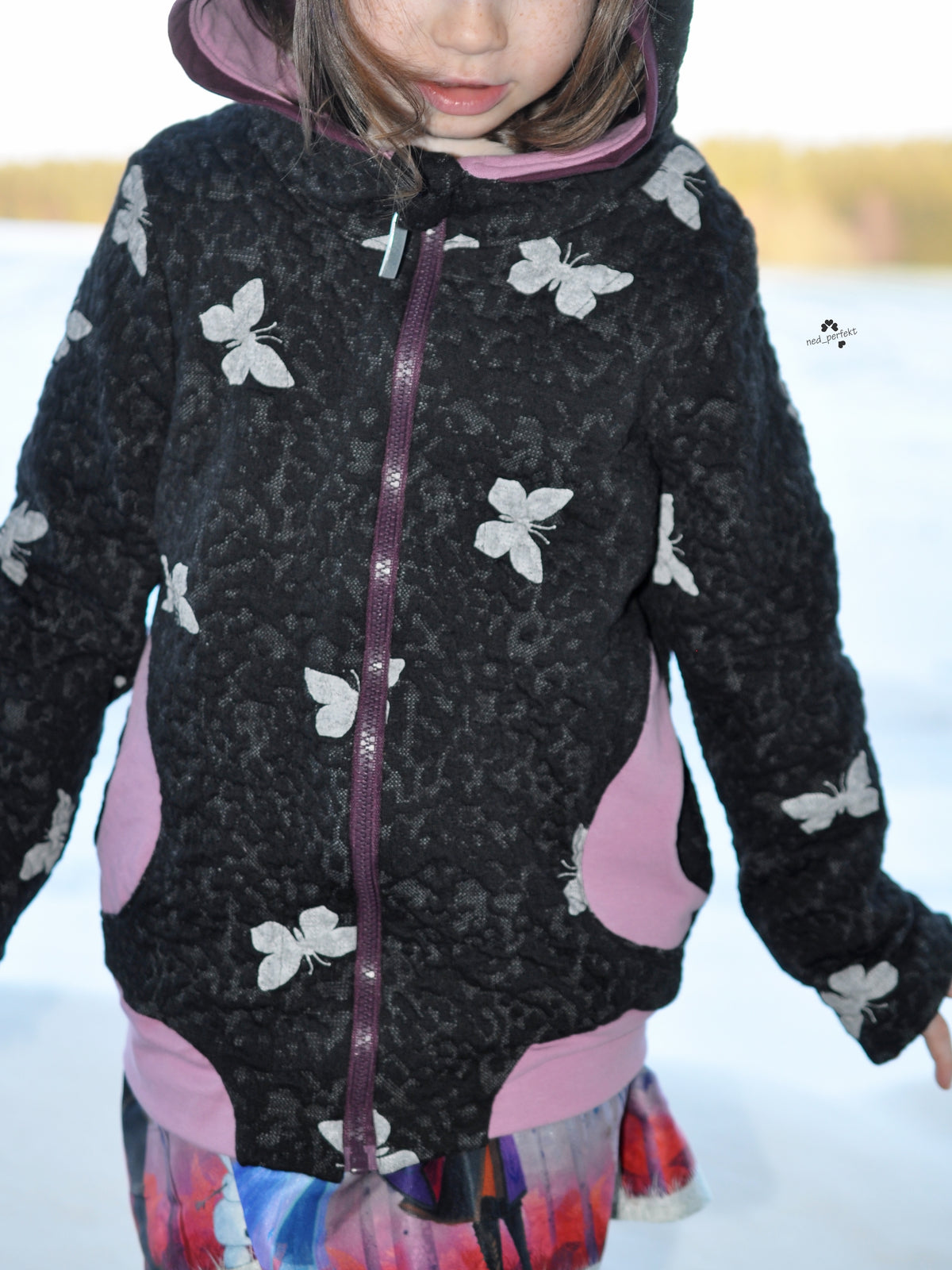 lilla Frostknöl - Kinder Sweatjacke Gr. 74-164