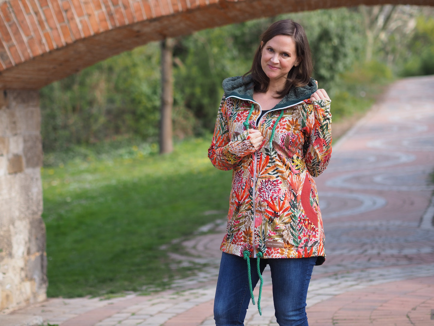 Fjäril - Hoodiejacke, Sweatjacke, Cardigan Gr. 30-48