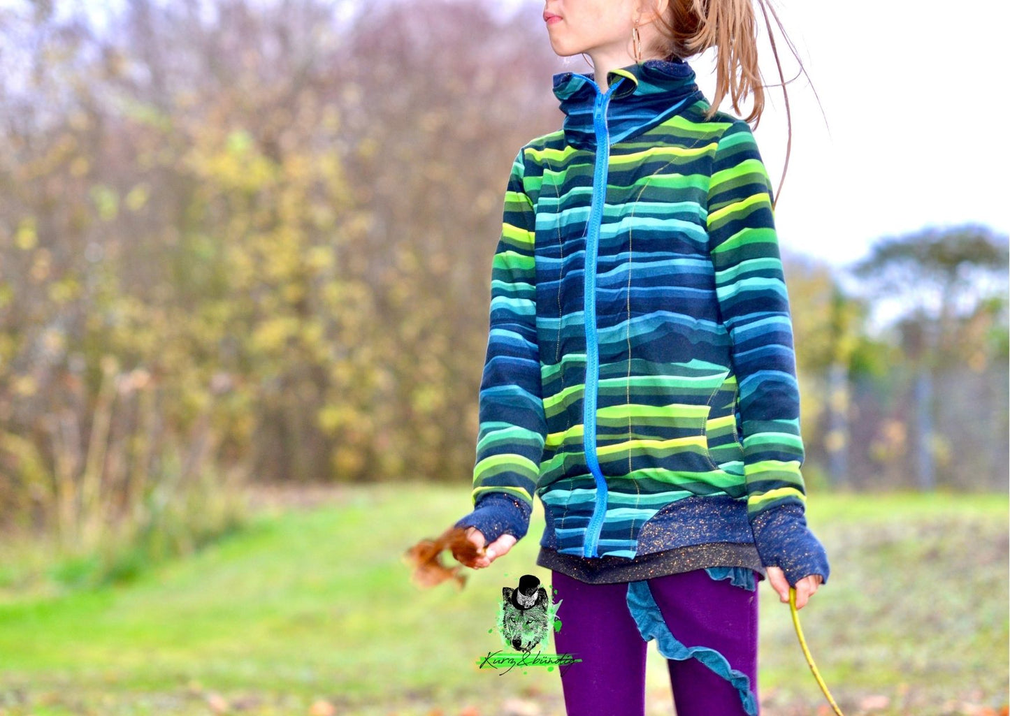 lilla Frostknöl - Kinder Sweatjacke Gr. 74-164