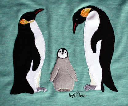 Applikationsvorlage Pinguin Familie (Mama, Papa, Kind)