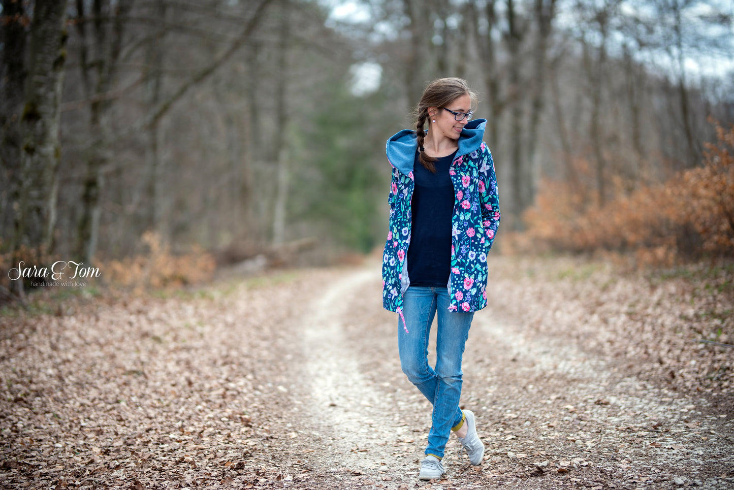 Fjäril - Hoodiejacke, Sweatjacke, Cardigan Gr. 30-48