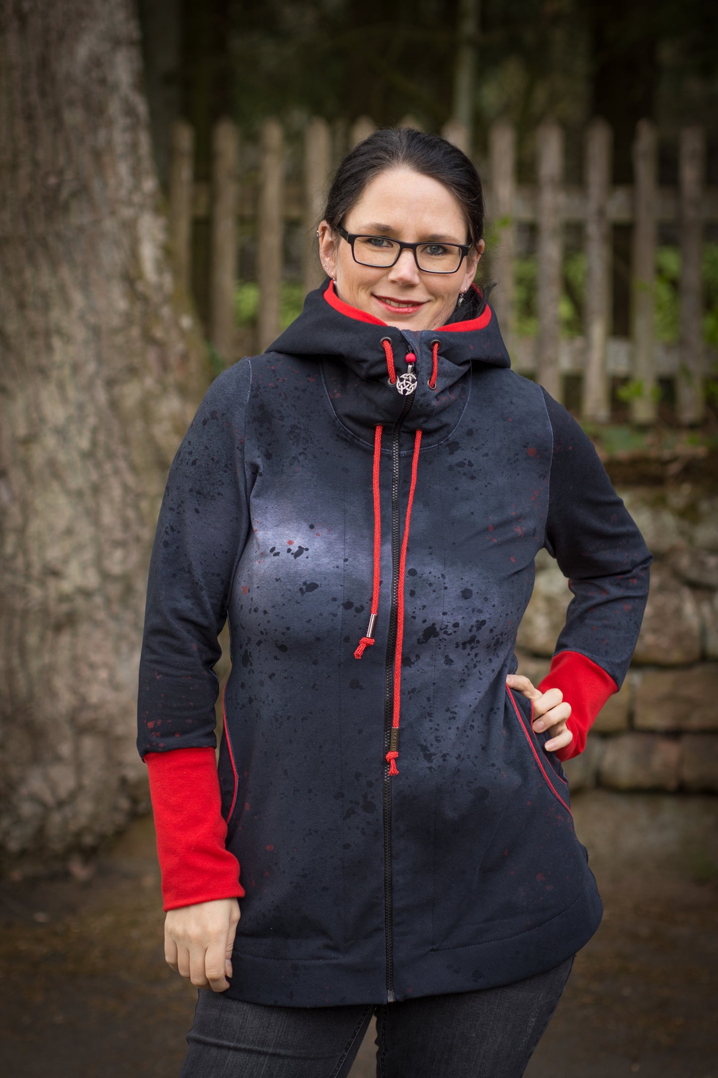 Fjäril - Hoodiejacke, Sweatjacke, Cardigan Gr. 30-48