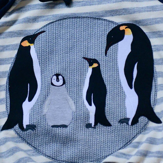 Applikationsvorlage Pinguin Familie (Mama, Papa, Kind)