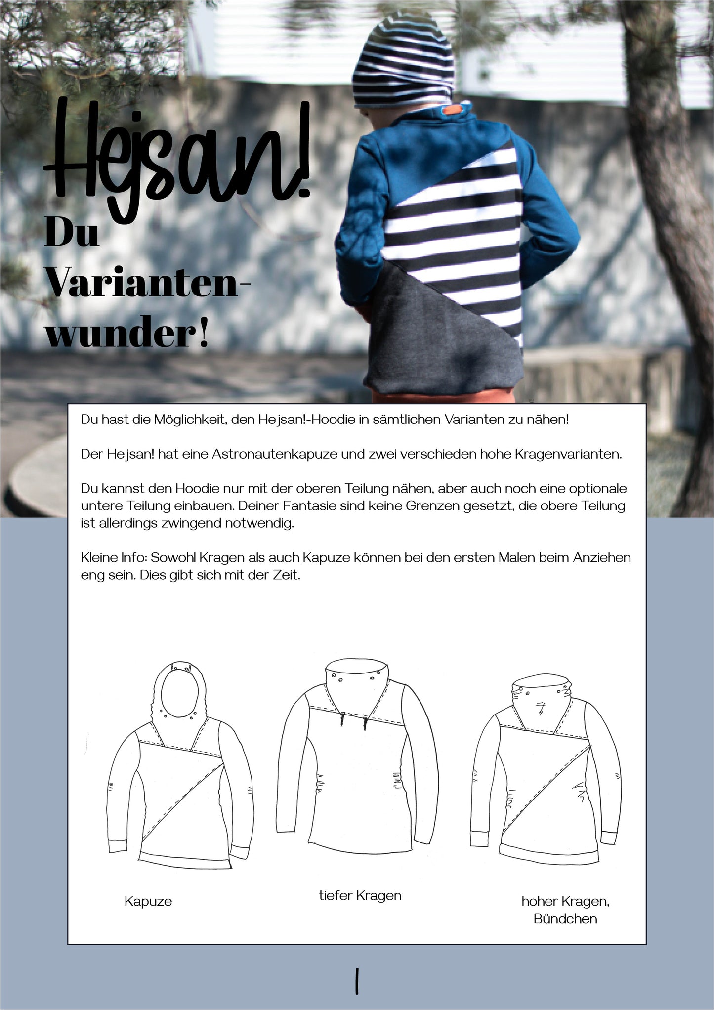 Hejsan - Hoodie für Kinder Gr. 86-164