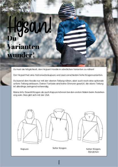 Hejsan - Hoodie für Kinder Gr. 86-164
