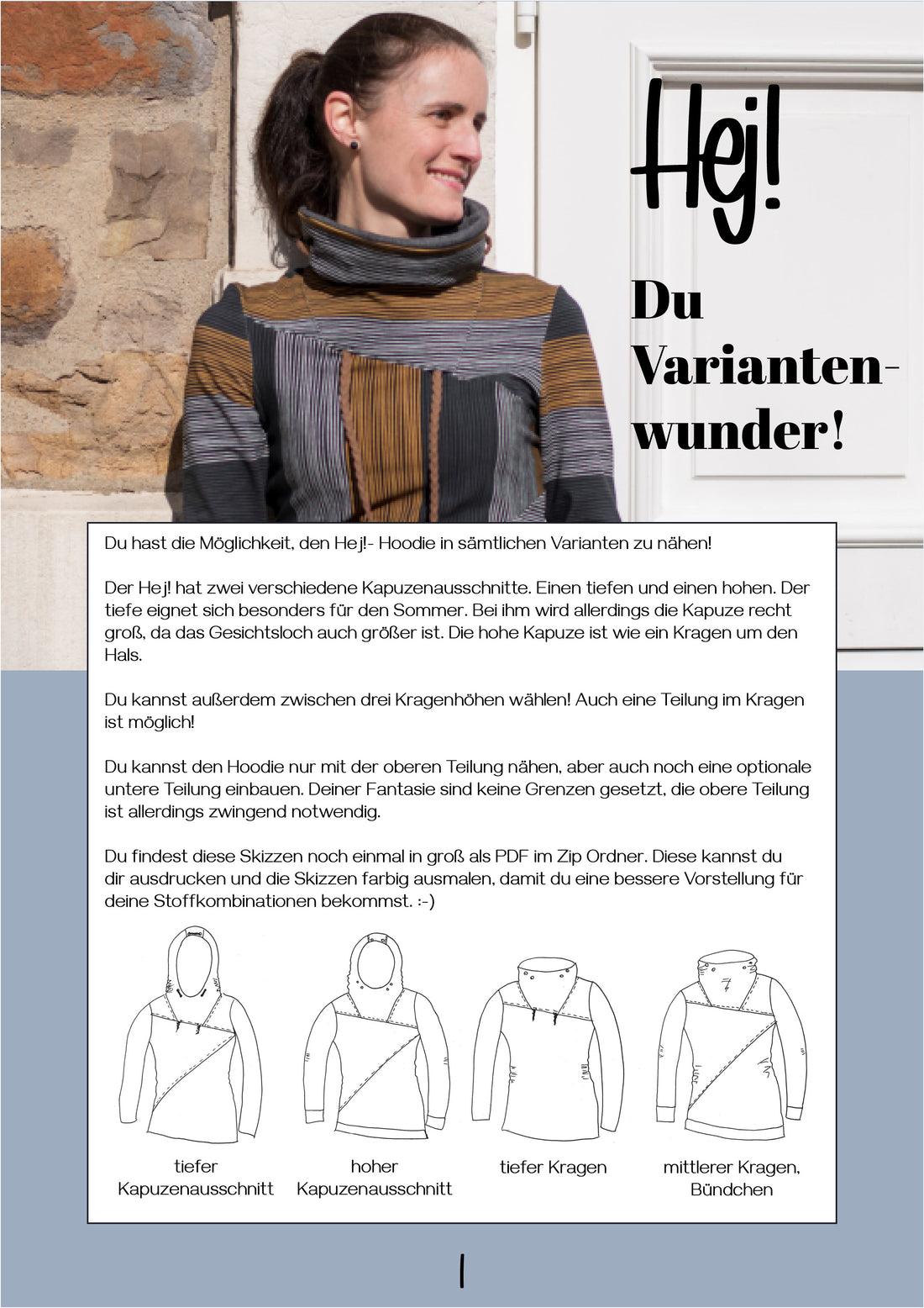 Hej Tjej! - Hoodie Gr. 30-48