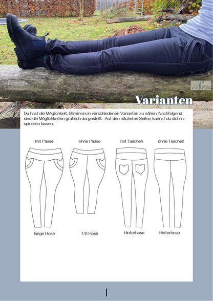 Glimmors - schmale Hose Gr. 30-48