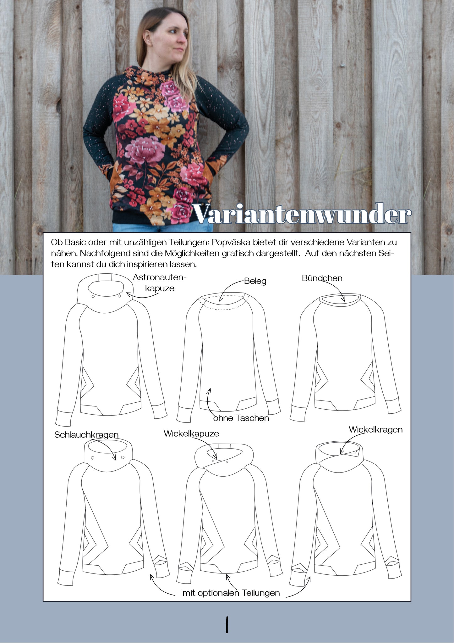 Popväska - Raglan Pulli, Hoodie, Shirt Gr. 30-48