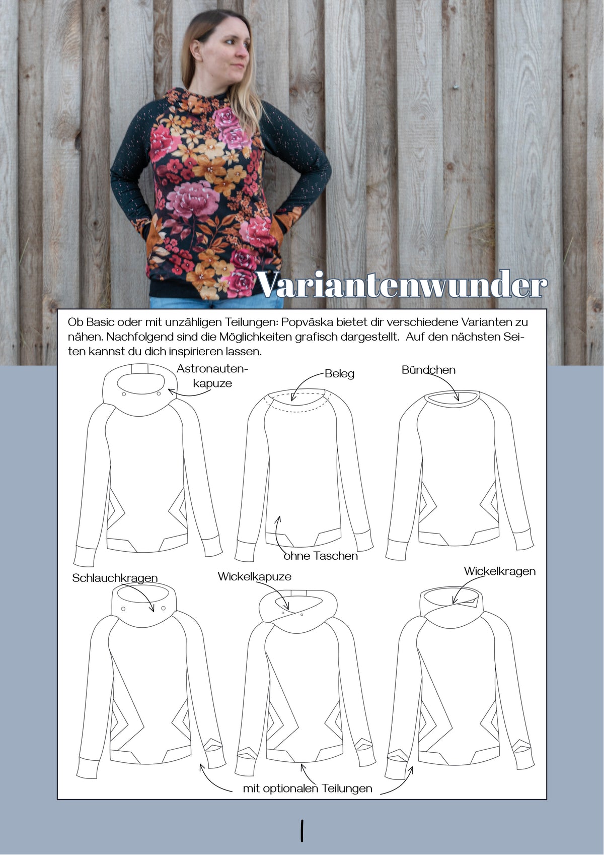 Popväska - Raglan Pulli, Hoodie, Shirt Gr. 30-48