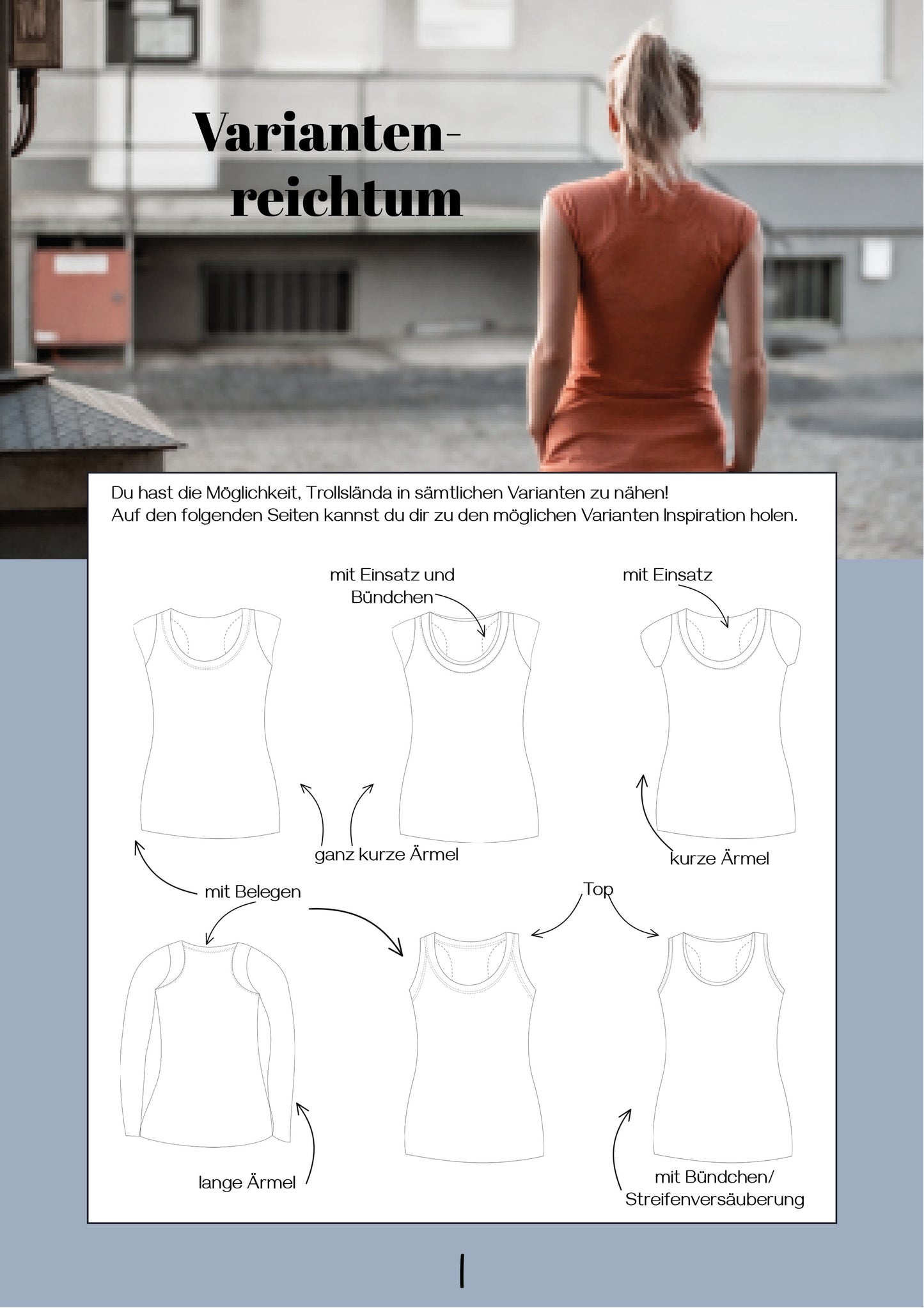 Trollslända - Top, Shirt mit Racerback Gr. 30-46