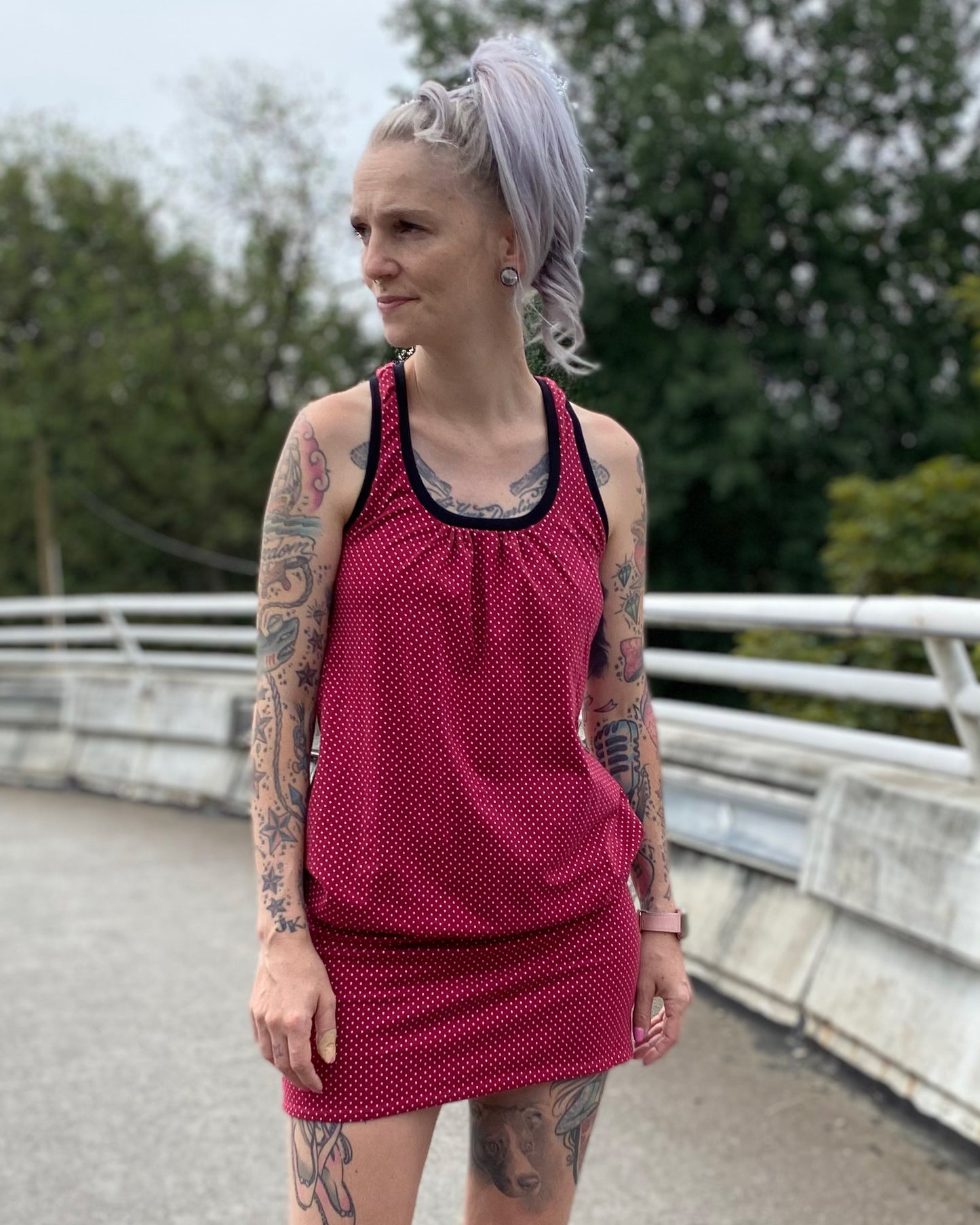 Stjärnfall - Top, Ballonkleid, Kleid mit Racerback Gr. 30-48